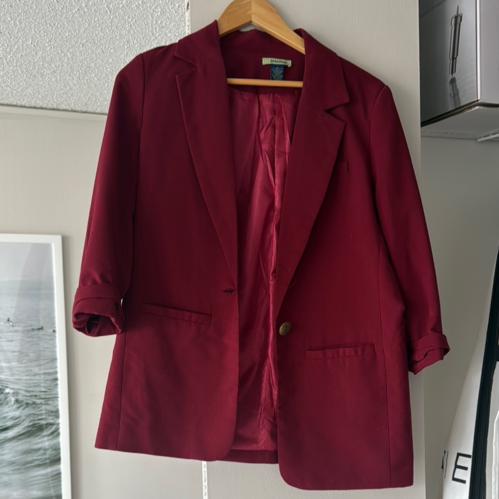 Women's Burgundy Blazer